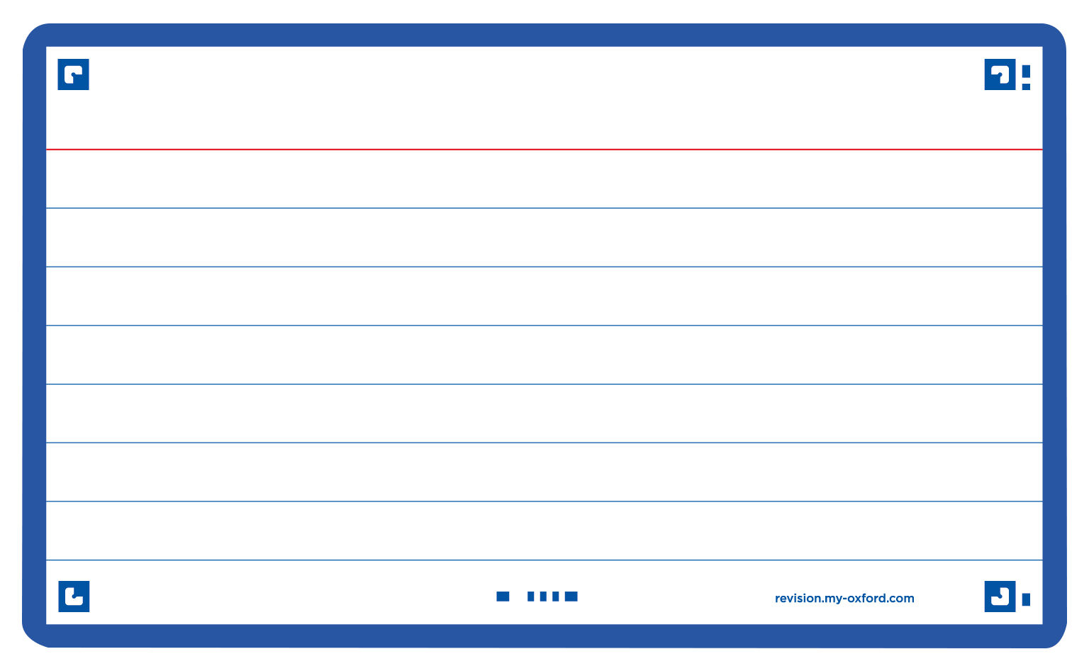 Oxford Flash 2.0 Flashcards 75x125mm Gelijnd - Blauw - 80 Stuks - Scribzee
