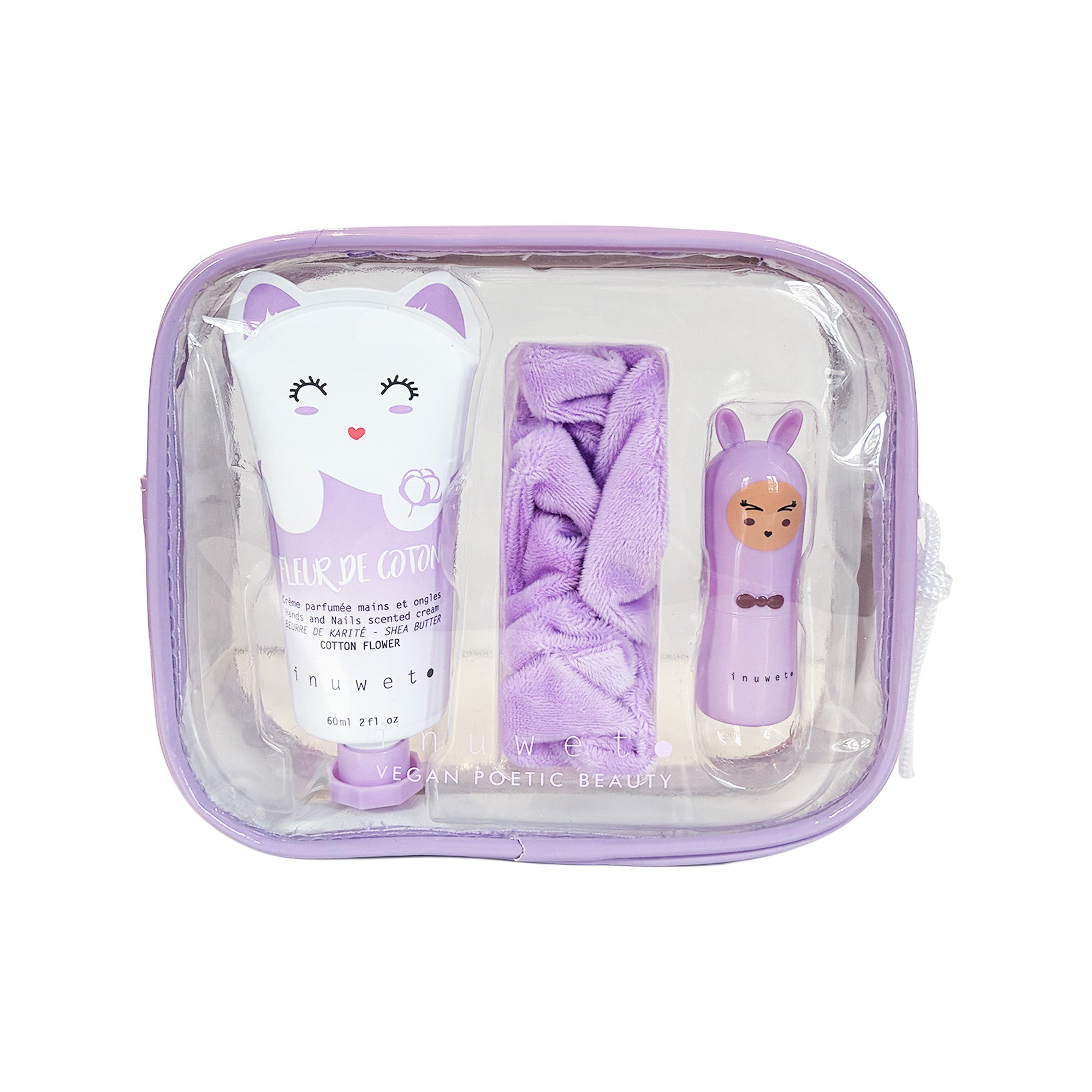 Inuwet Set Lily Wallet - Toilettas met Lippenbalsem, Handcreme en Scrunchie