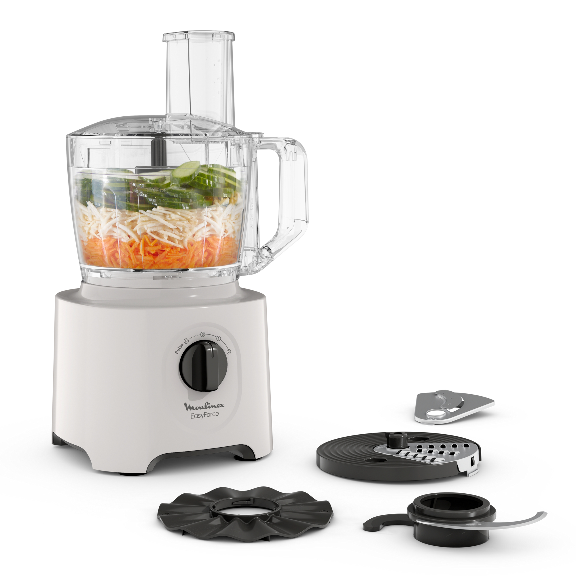 Moulinex Food Processor Easy Froce FP242B10, 800 W., 4 accesoires