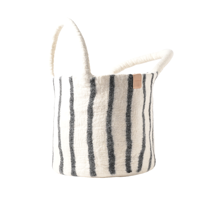 Aveva Mand Black Stripes L 40x35 cm - Wol