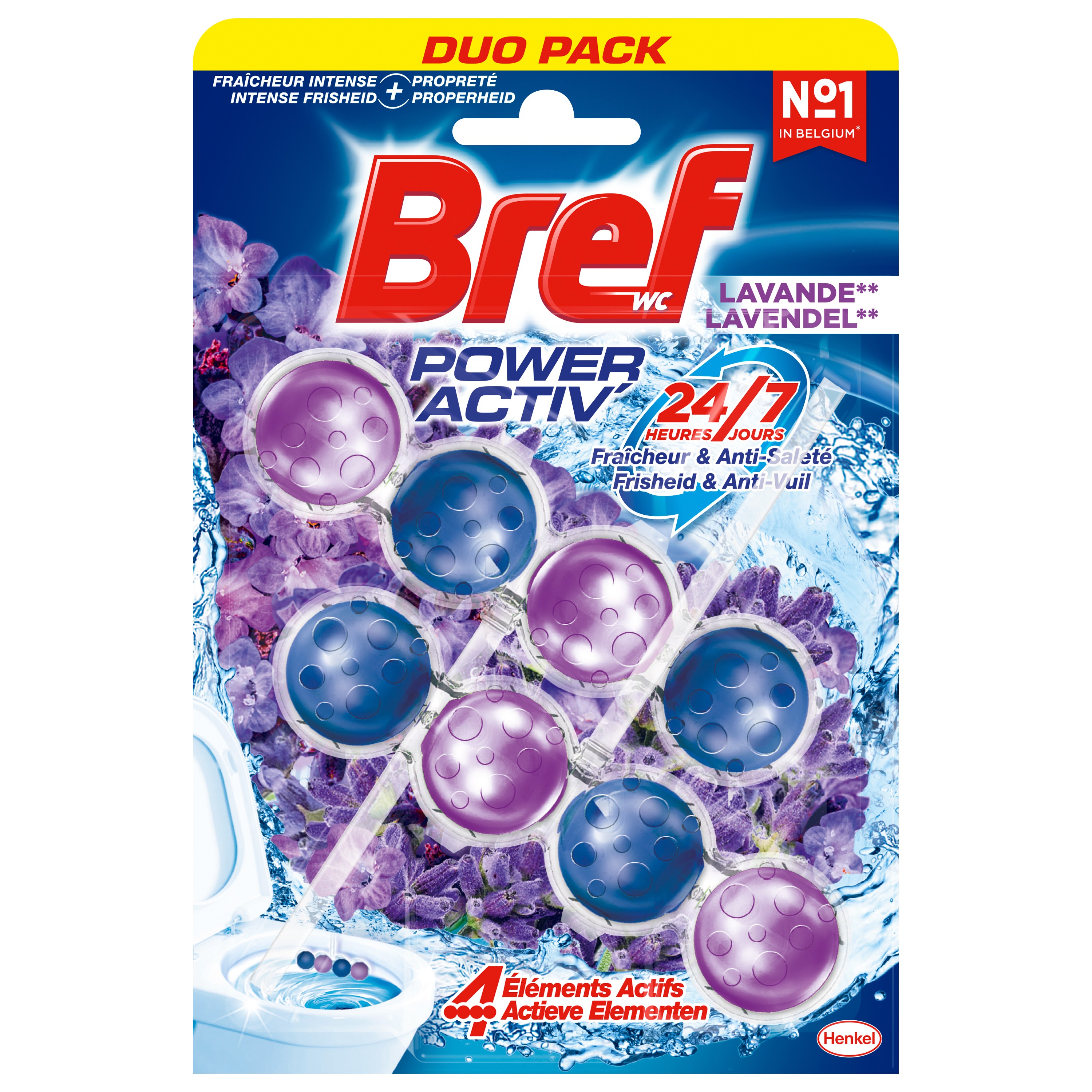 Bref WC-Balls Power Active Lavender 2x50 g