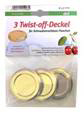 Deti Deksel voor Sapfles 250/500ml set 3 stuks - Metaal/Goud 43mm