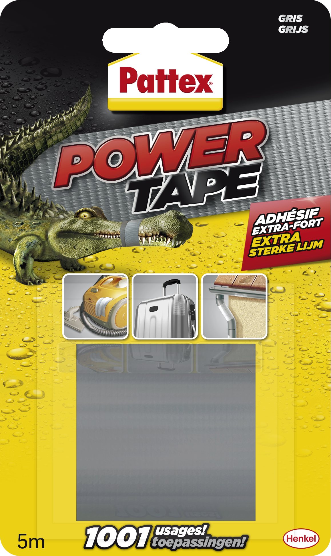 Pattex Power Tape 5 m Grijs