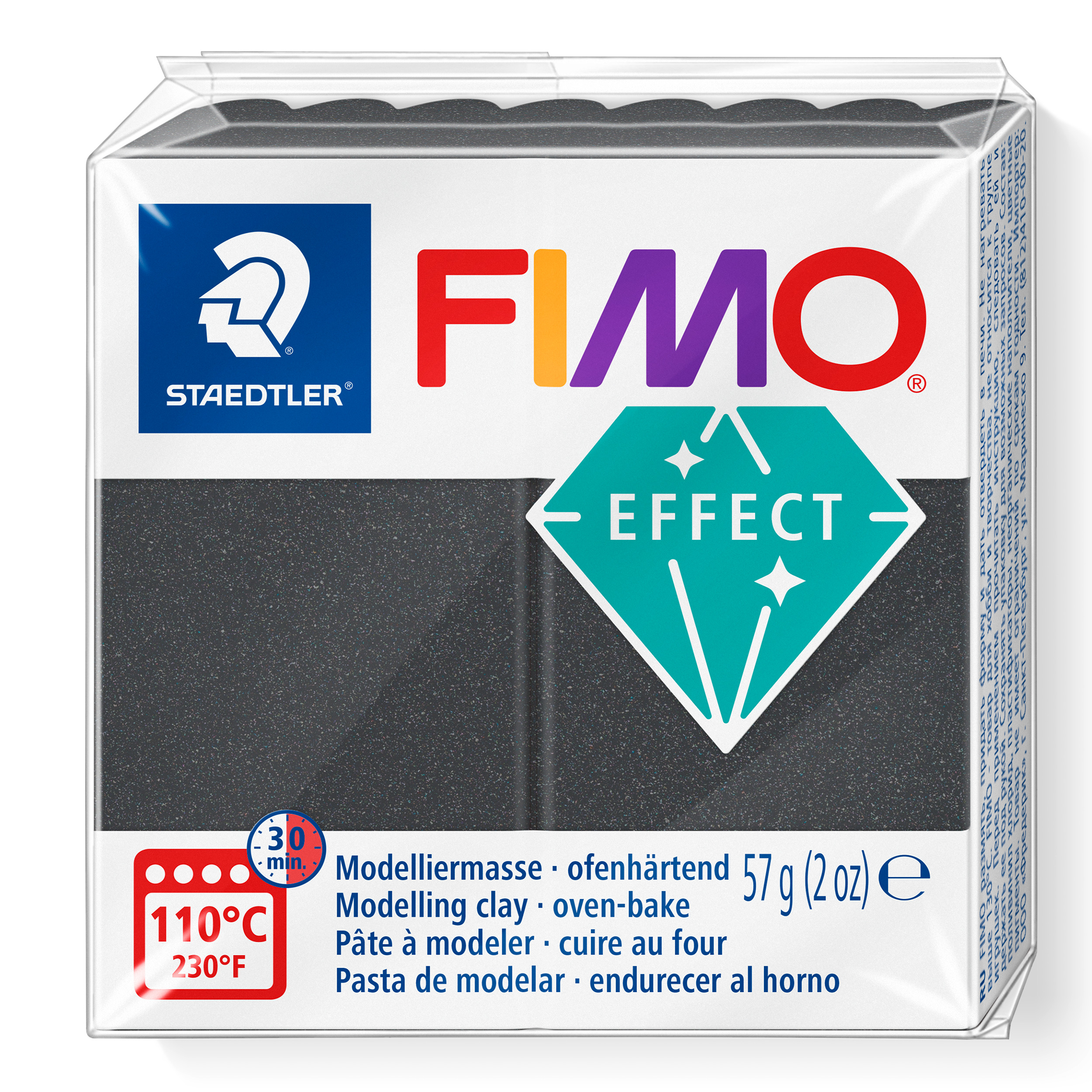 FIMO Boetseerklei Effect Metallic 57 g Staal Grijs