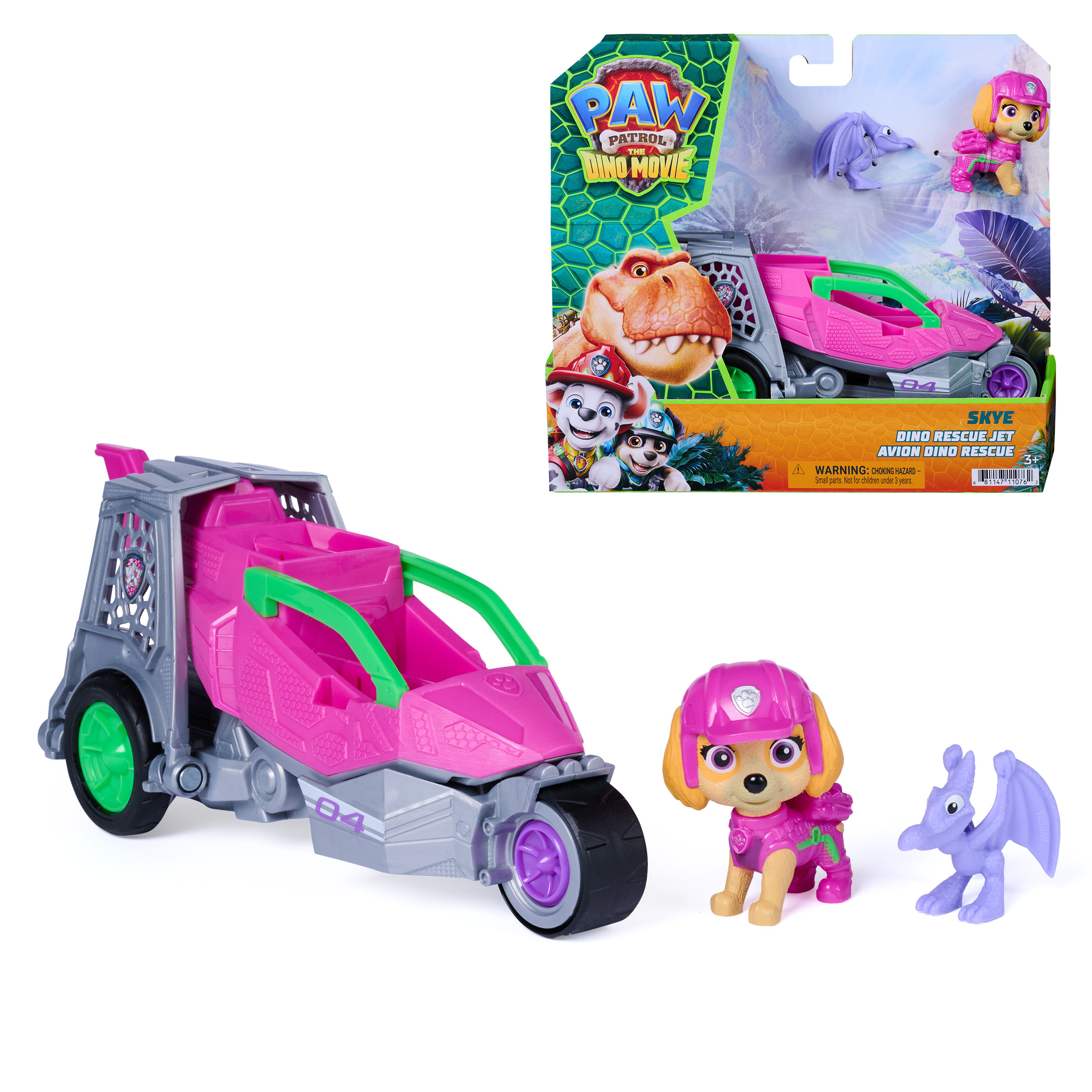 Paw Patrol - Dino Movie - Voertuig met Skye