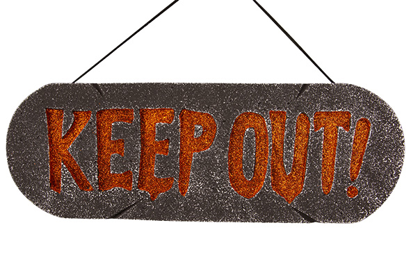 Cosy@Home Deurhanger Keep Out Zwart 38x13 cm