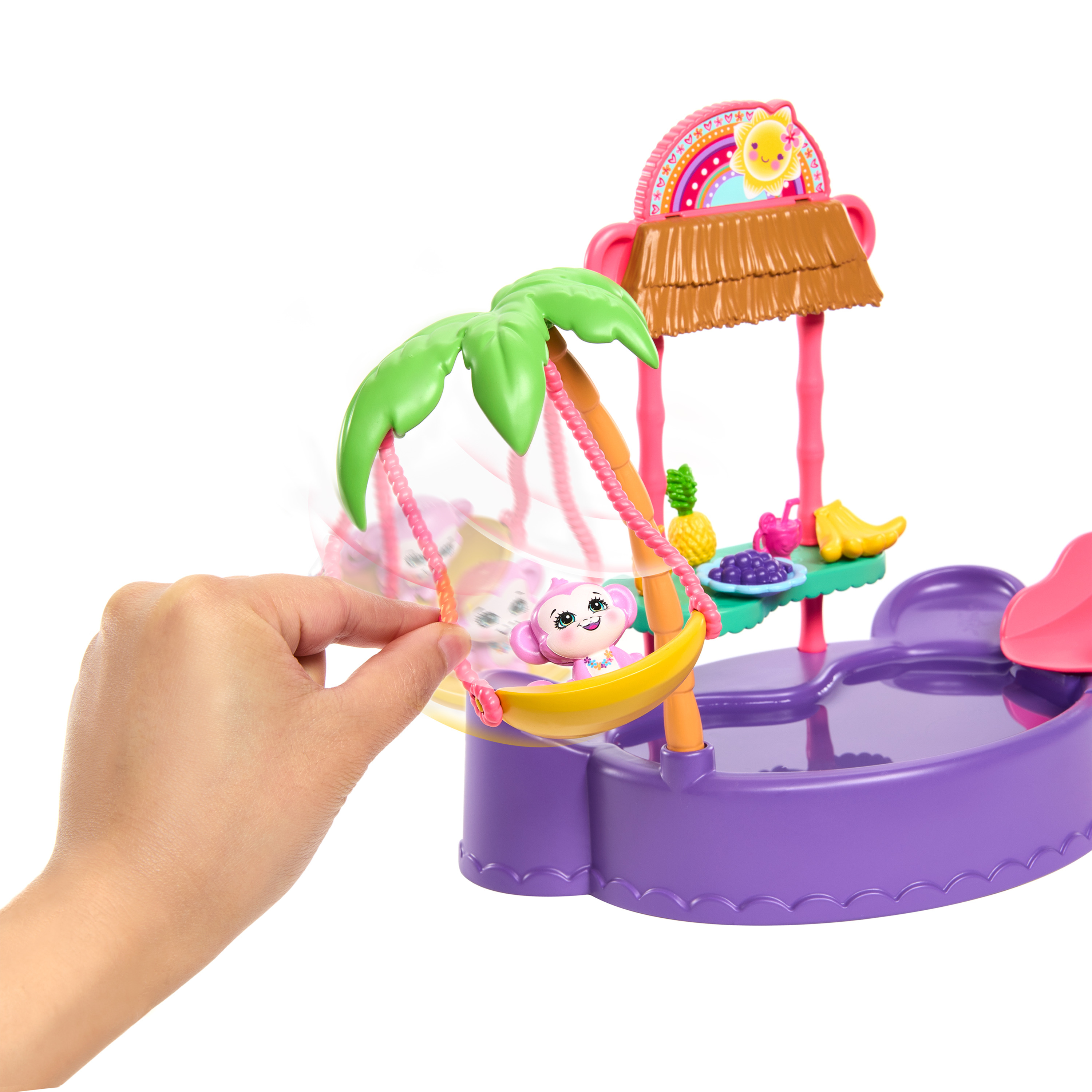 Enchantimals Sunshine Beach Monkey Splash Pool Speelset met pop