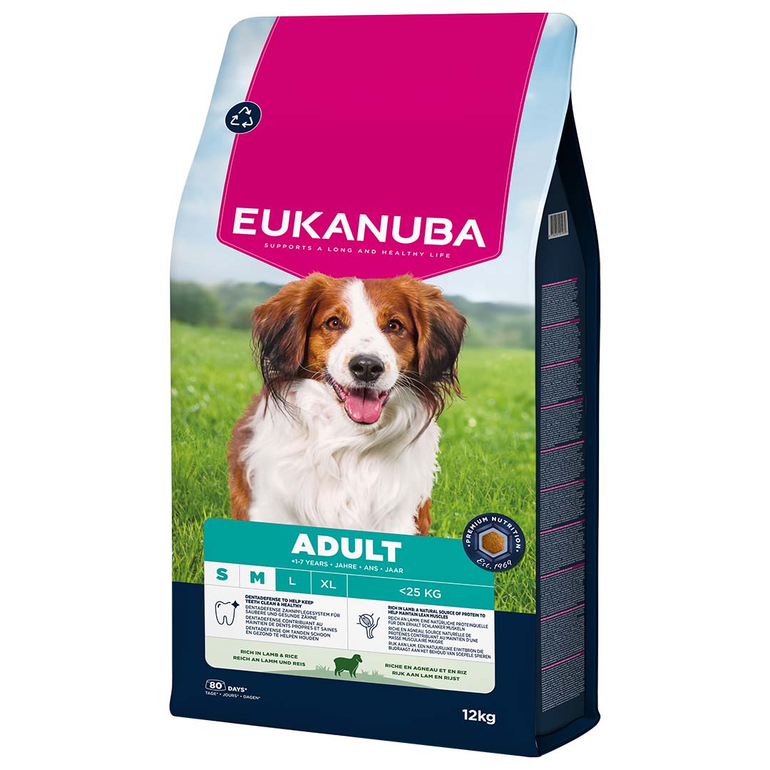 Eukanuba Hondenvoer Adult Small & Medium Lam & Rijst 12 kg