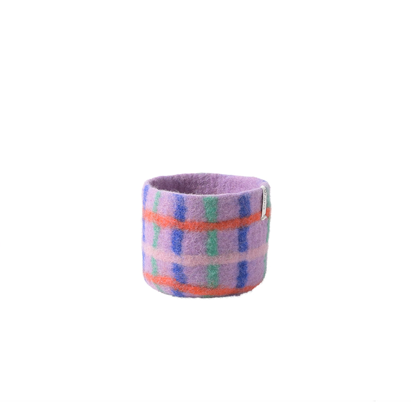 Aveva Bloempot 25 Thin Checked Lilac Multi 14x11 cm - Wol/Naturel Rubber