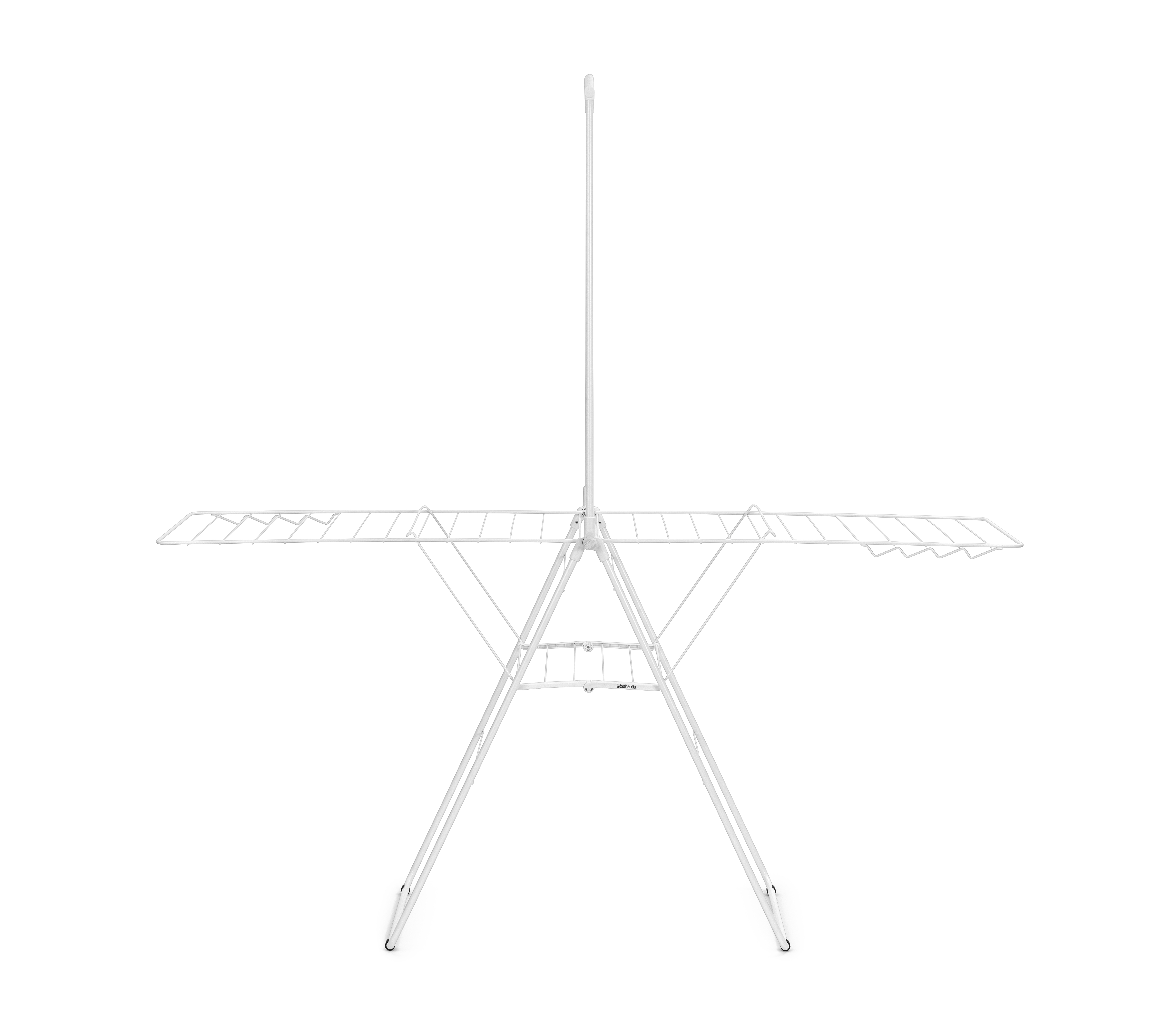 Brabantia Droogrek HangOn 25m met Stang Wit - Hoogte 98cm