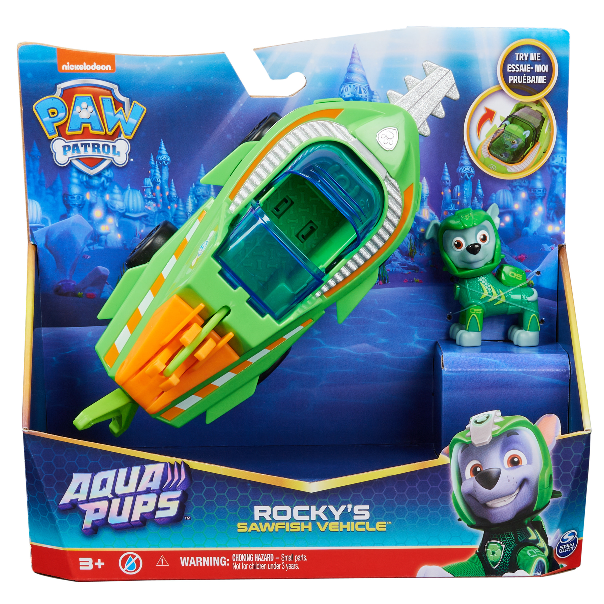 PAW Patrol Aqua Pups, Deluxe Voertuig Rocky PAW Patrol Aqua Pups, Deluxe Voertuig Rocky