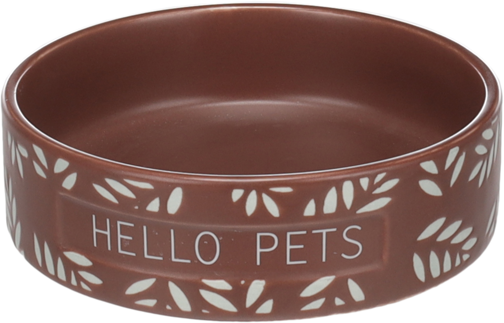 Flamingo Eet- en Drinkpot Cavia Leafs Rond Bruin 12x3.5 cm 200 ml