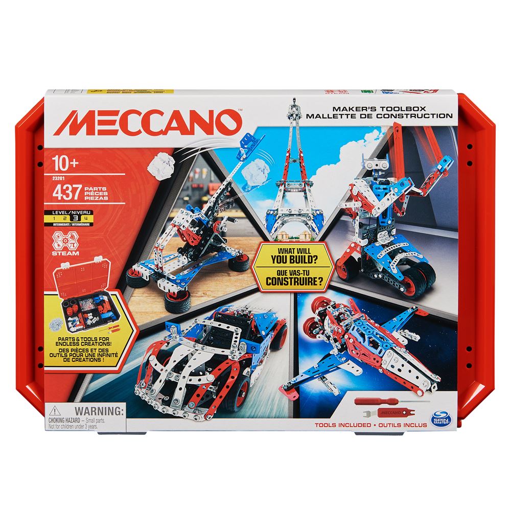 Meccano  - Koffer met 437 onderdelen om te bouwen