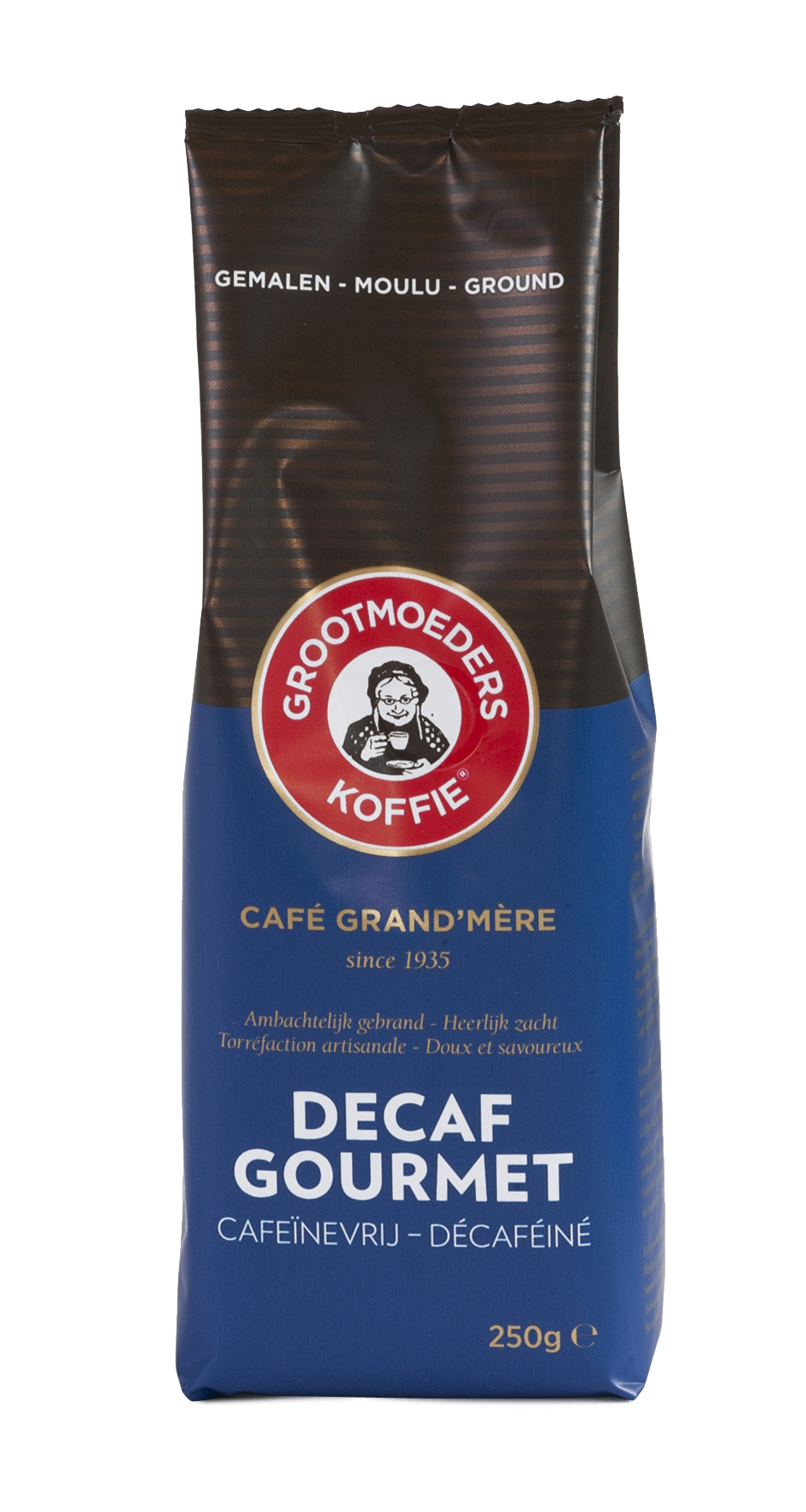 Decaf Gourmet 250g Gemalen Koffie Grootmoeders Koffie
