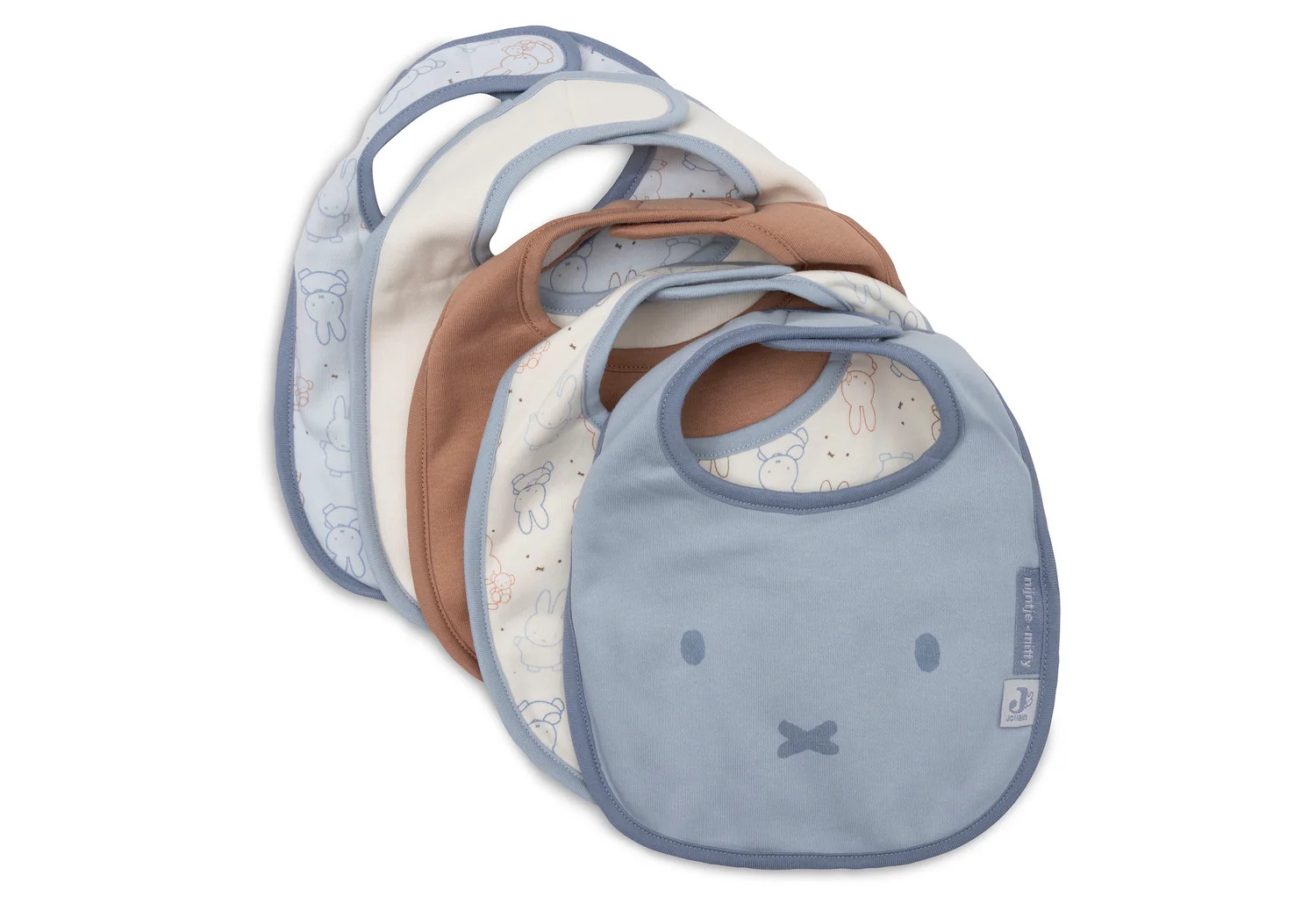 Jollein Slab Jersey Waterproof Miffy Moments Cloudy Blue - 5 stuks
