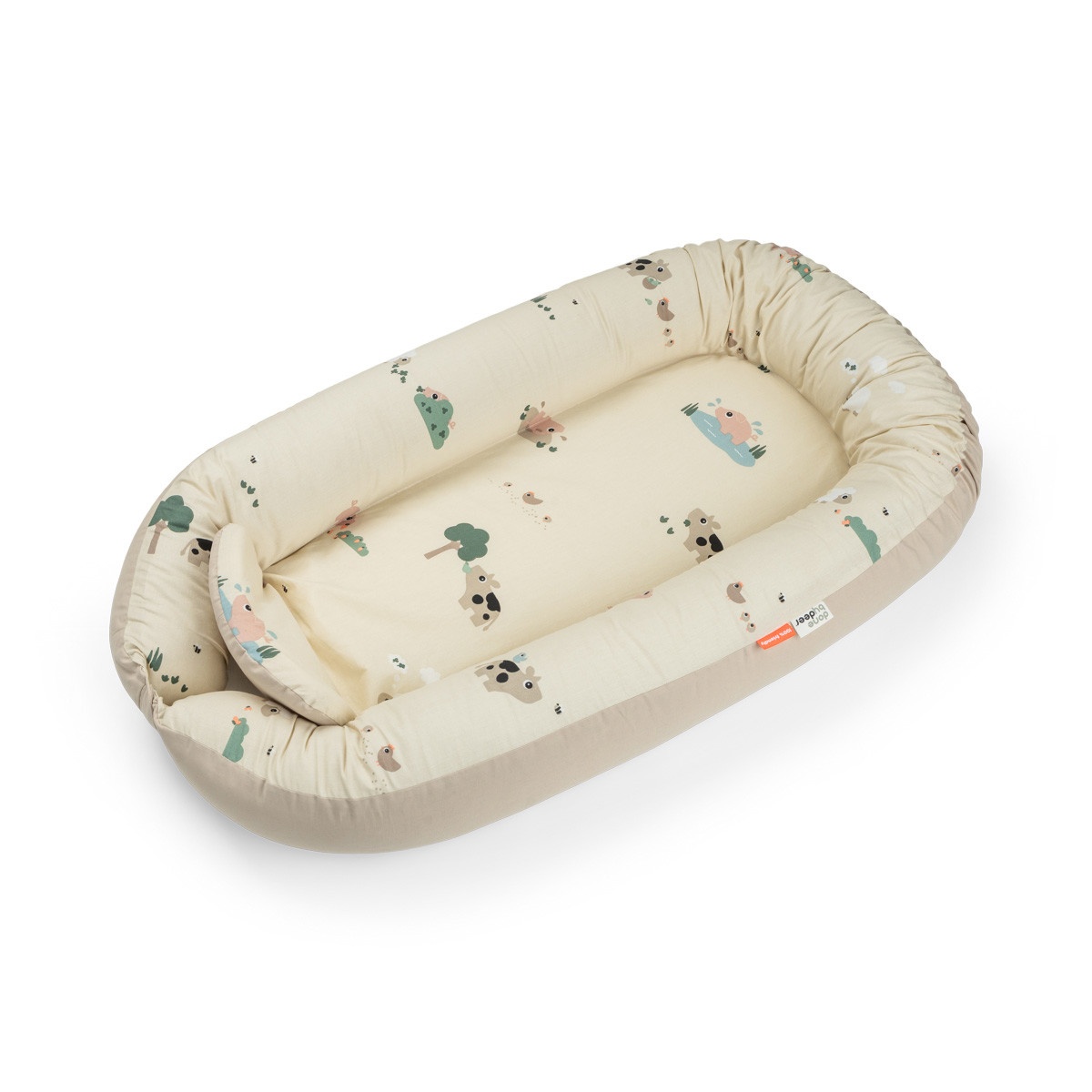 Done By Deer Babynest Tiny Farm Sand 50x85x13 cm