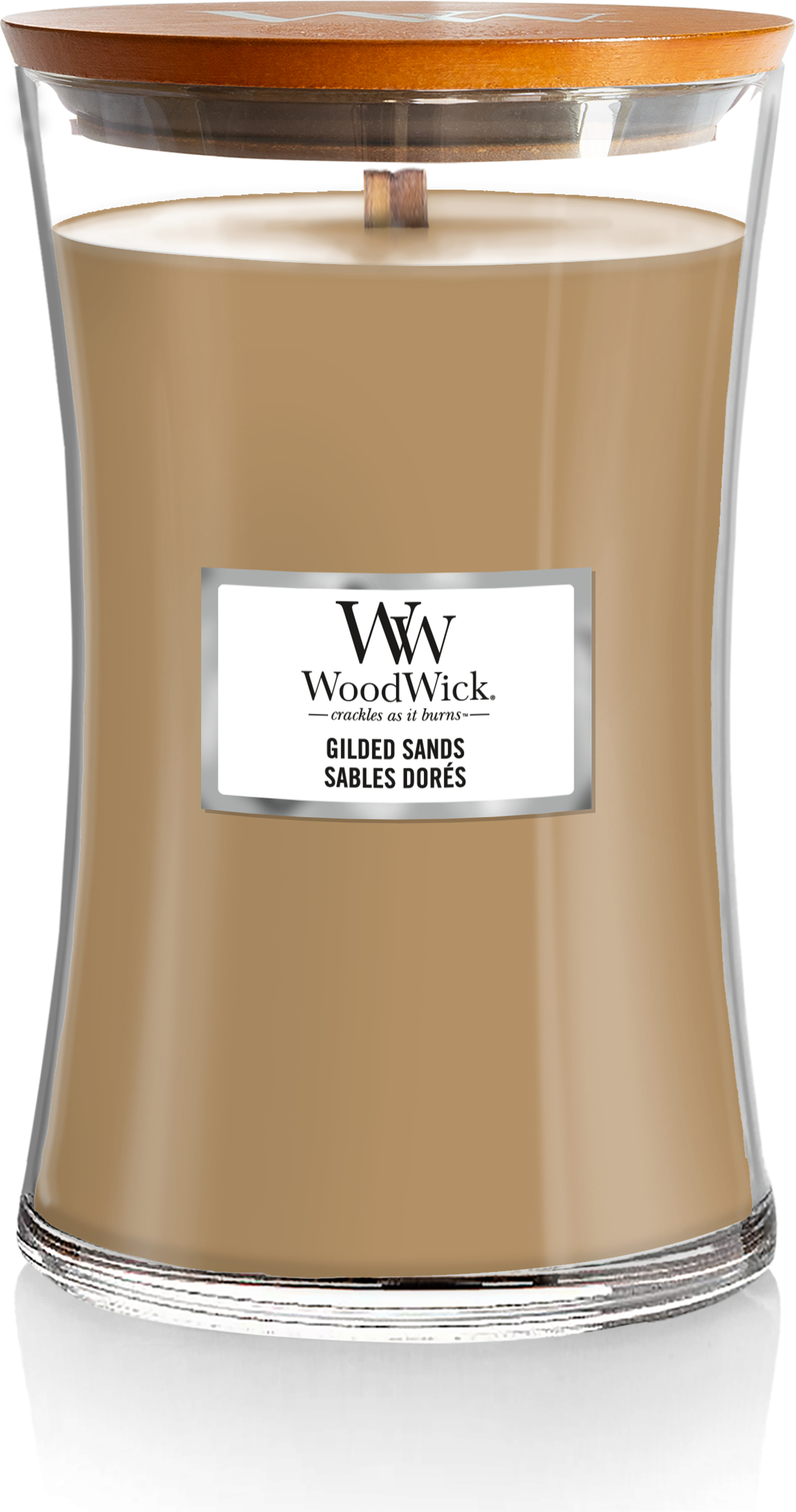 Woodwick Kaars Gilded Sands Large - 10.2x17.8 cm - 130 Branduren
