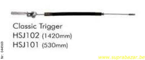 Sturmey Archer Trigger versnellingskabel 530mm met gaine
