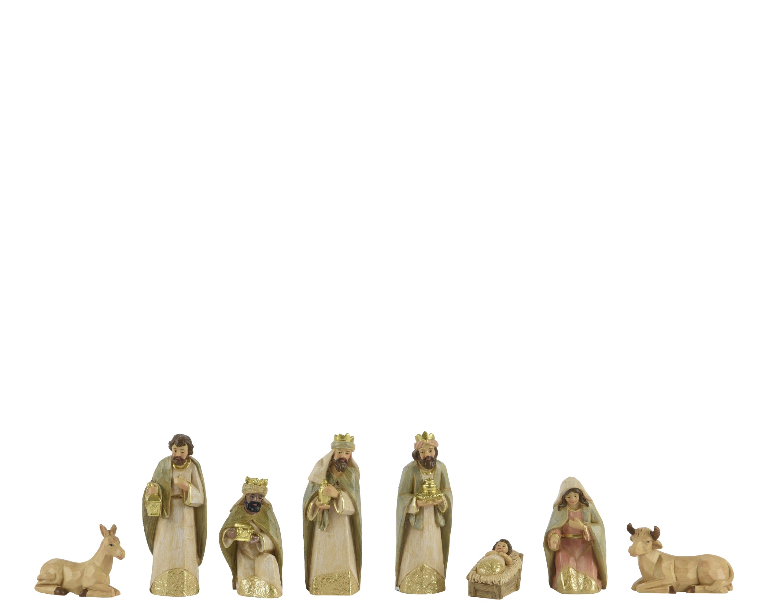 Figuren Kerststal set 8 stuks - Hoogte 9cm