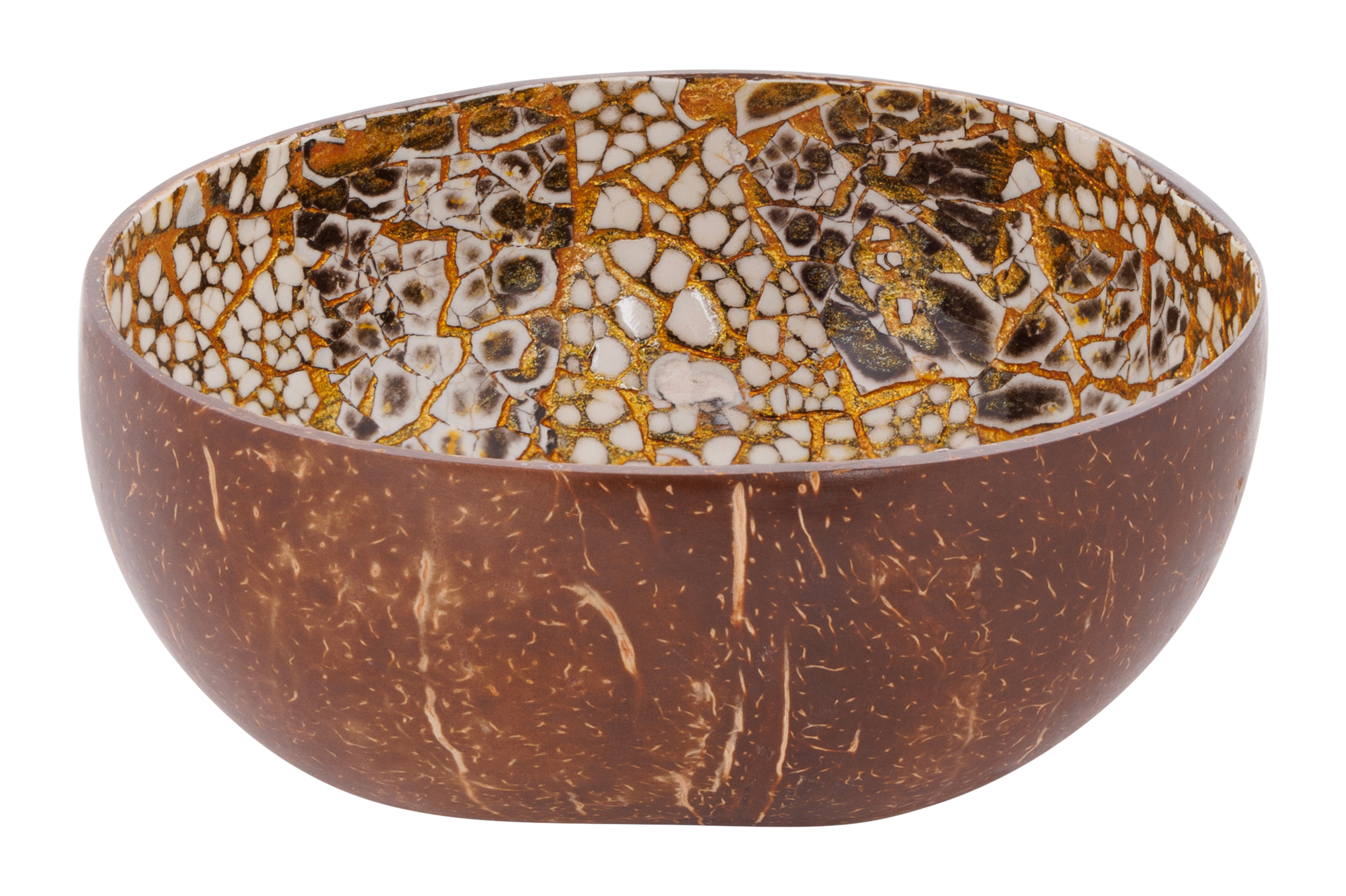 Noya Cocos Bowl Gold/Eggshell 14x6 cm