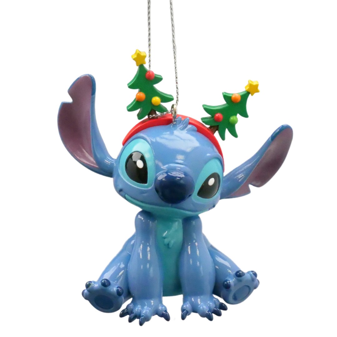 Boomhanger Disney Stitch Zittend met Kerstboom Diadeem