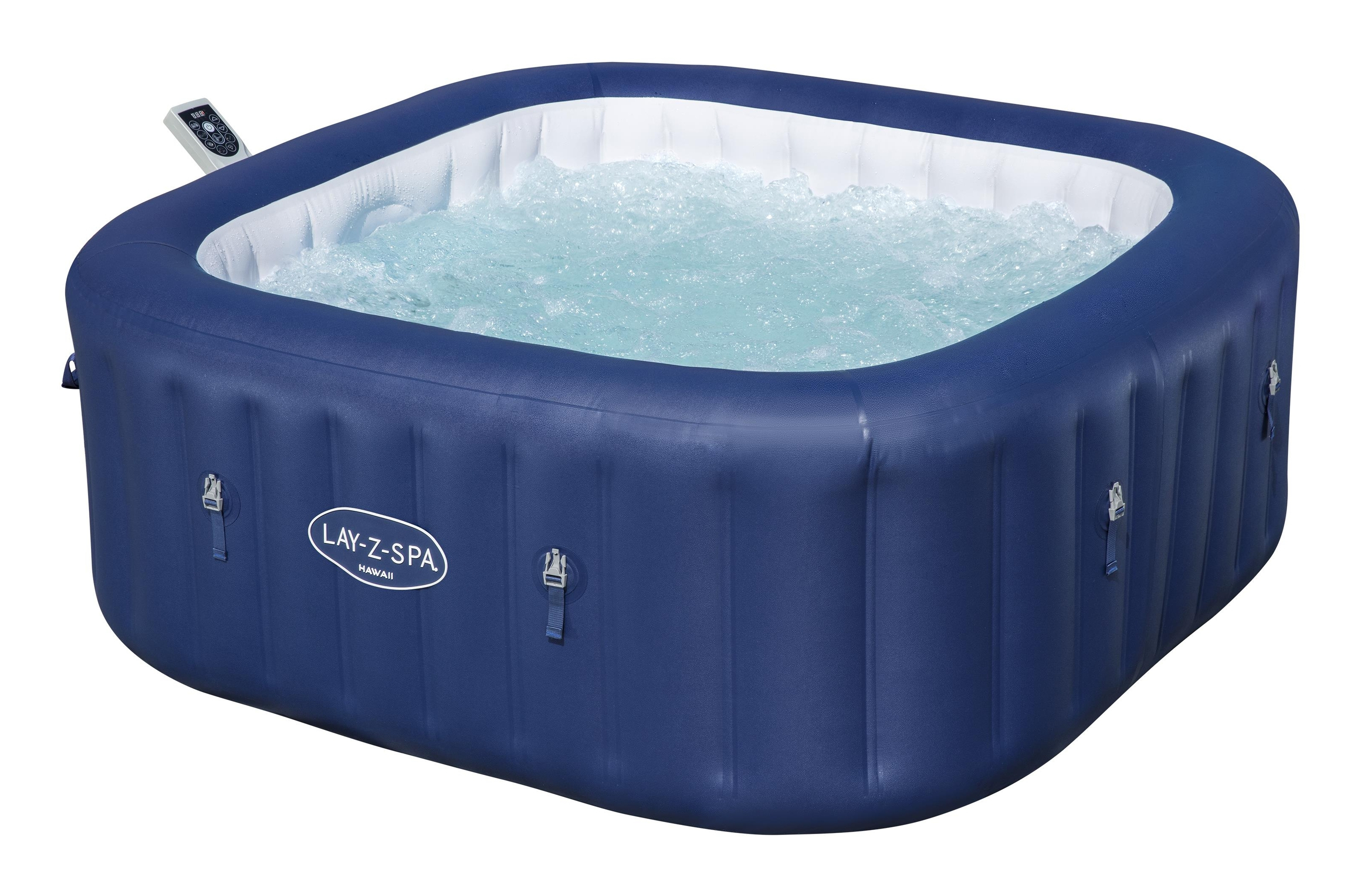 Lay-Z-Spa Hawaii Blue Square 180 x 180 cm Opblaasbare Bestway Jacuzzi