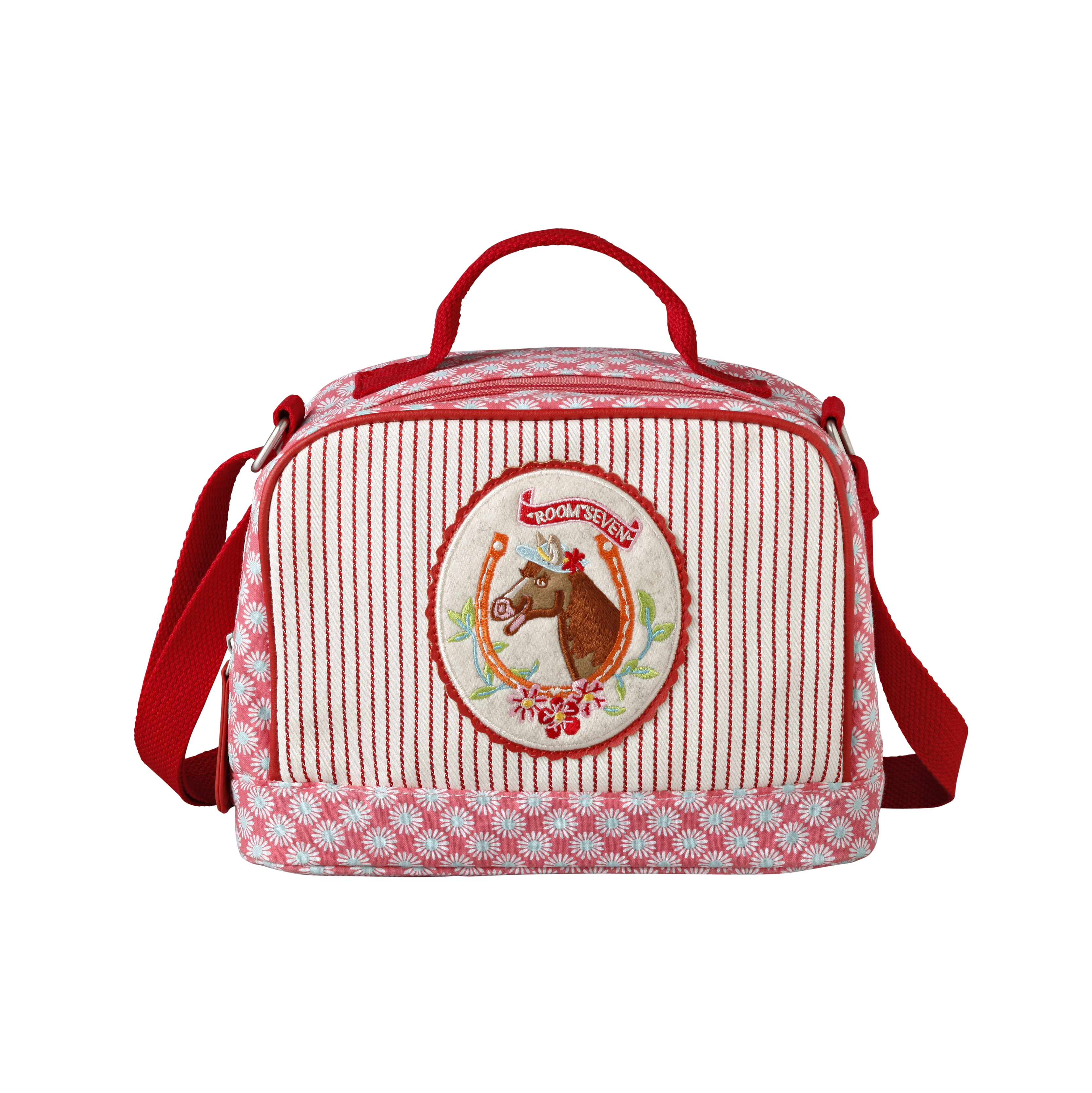 TOILETTAS - HORSE EMBROIDERY 25x19x12cm - RED FLOWER