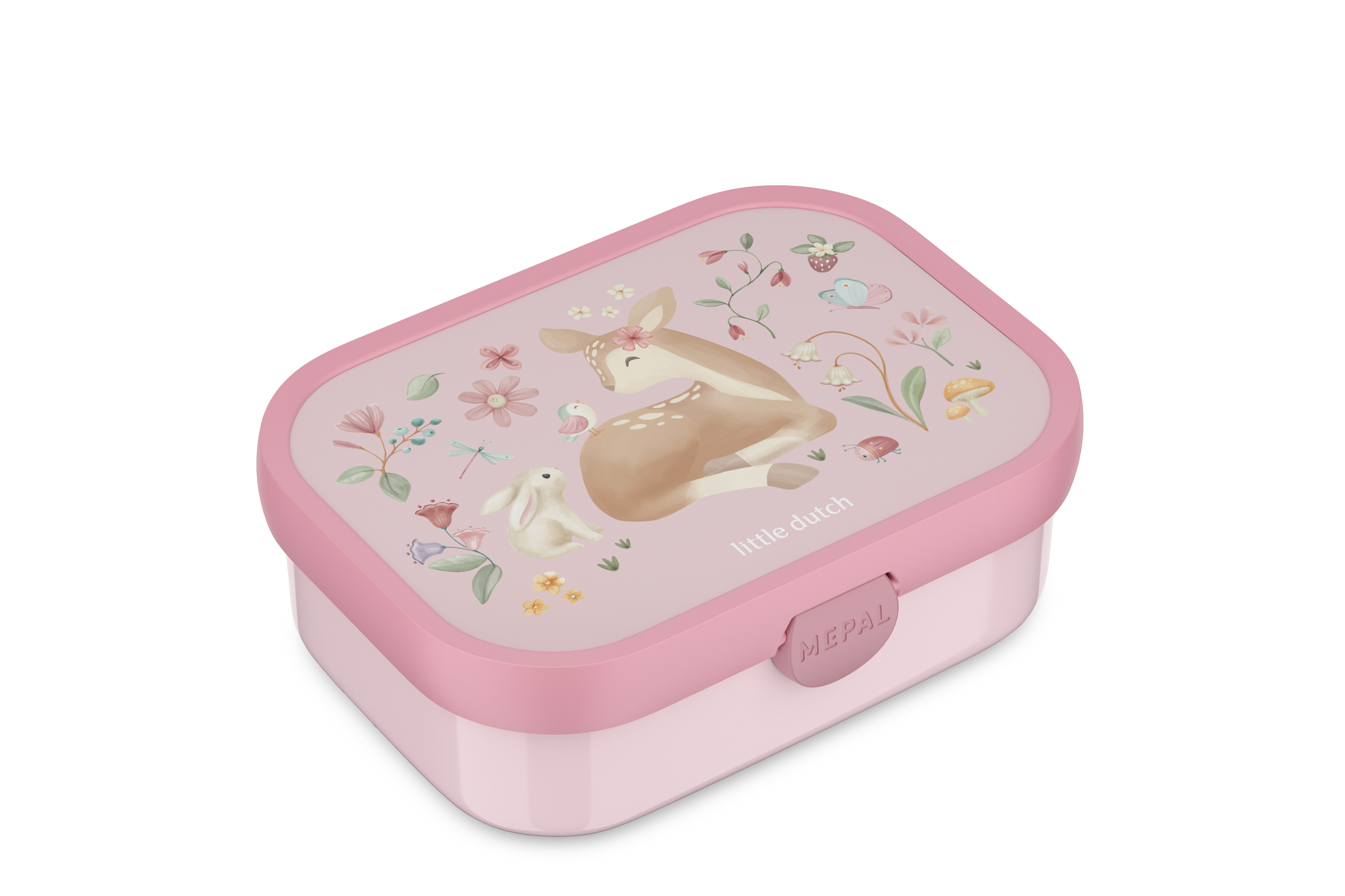Mepal Little Dutch Lunchbox Campus Fairy Garden 17.8x13.2x6.1 cm - met Bakje & Vorkje