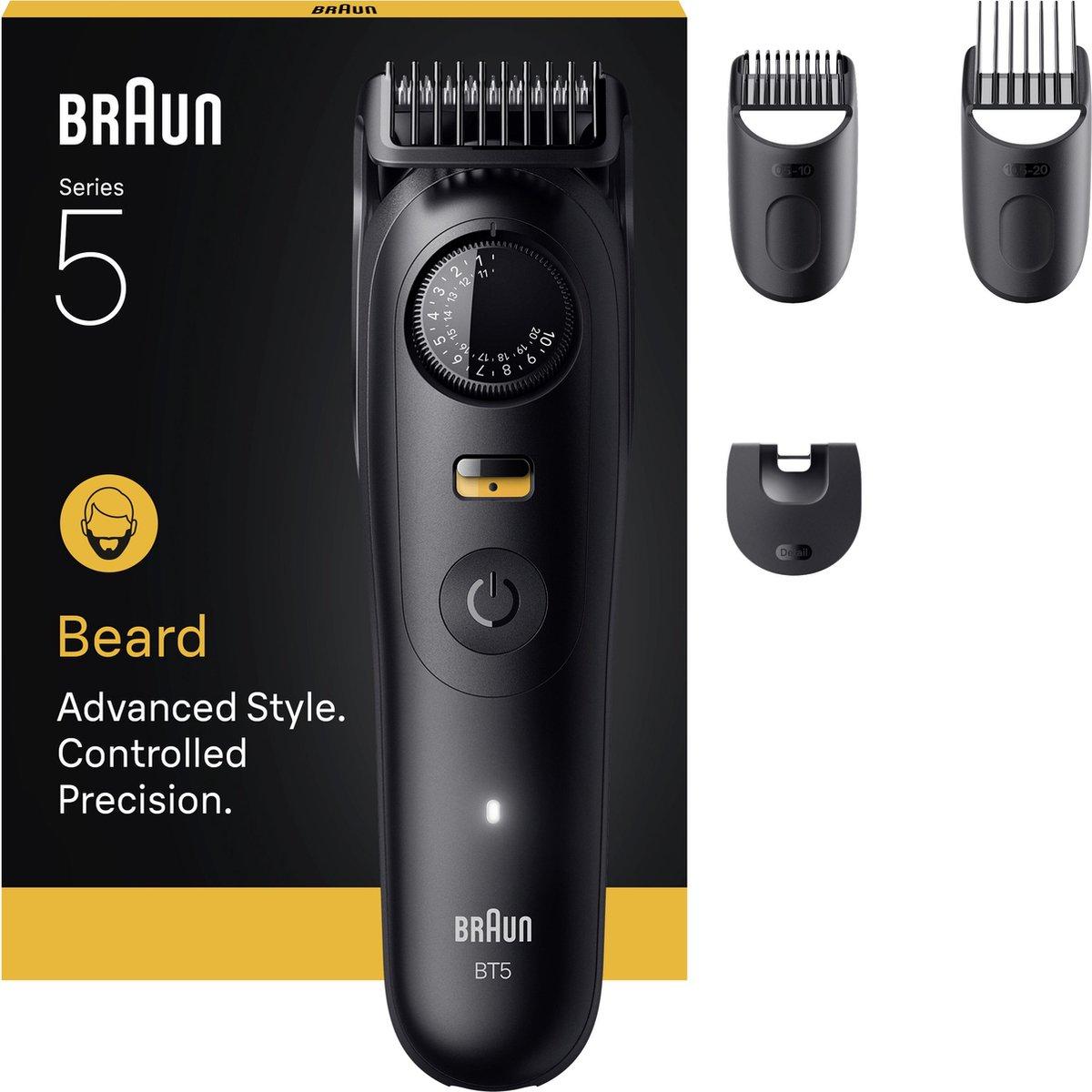Braun BT5520 Baardtrimmer 4 Stylingtools met precisiewiel, 120 min gebruikstijd