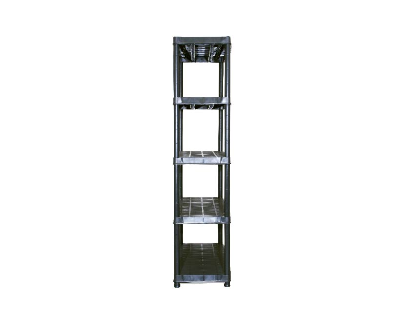 Practo Rack 091 Kunststofrek 185x91x45 cm Zwart met 5 Legborden