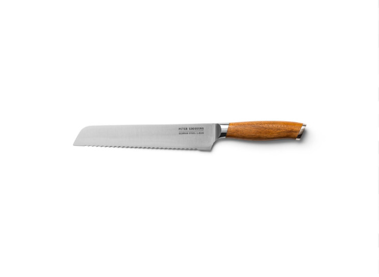 BK Peter Goossens Broodmes 20cm - RVS/Acaciahout