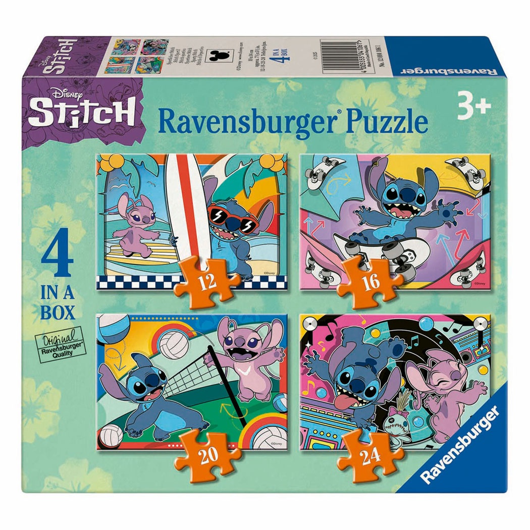 Ravensburger Puzzel Disney Stitch 4-in-1 12+16+20+24 Stuks,