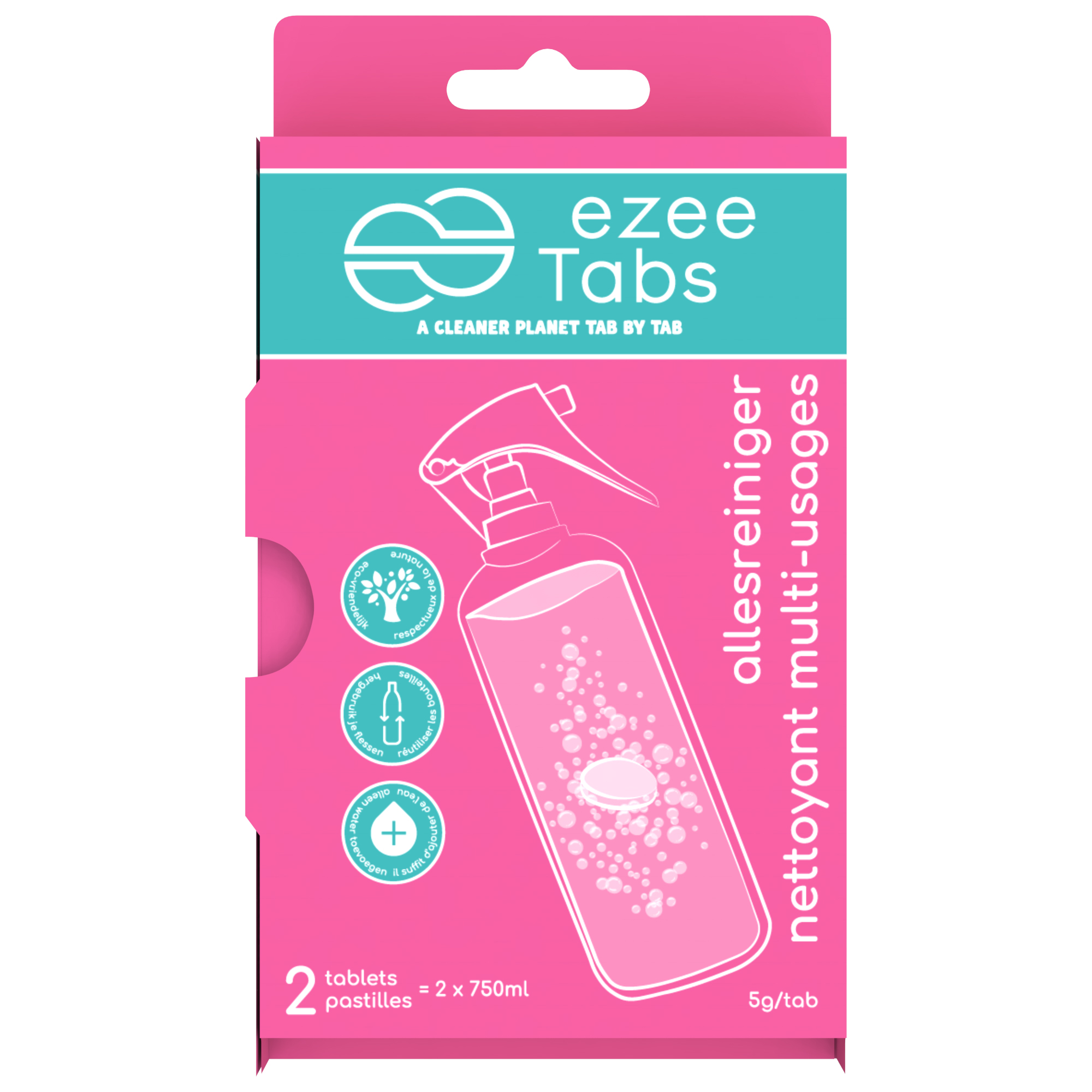 Ezee Tabs Allesreiniger 5 g - 2 stuks