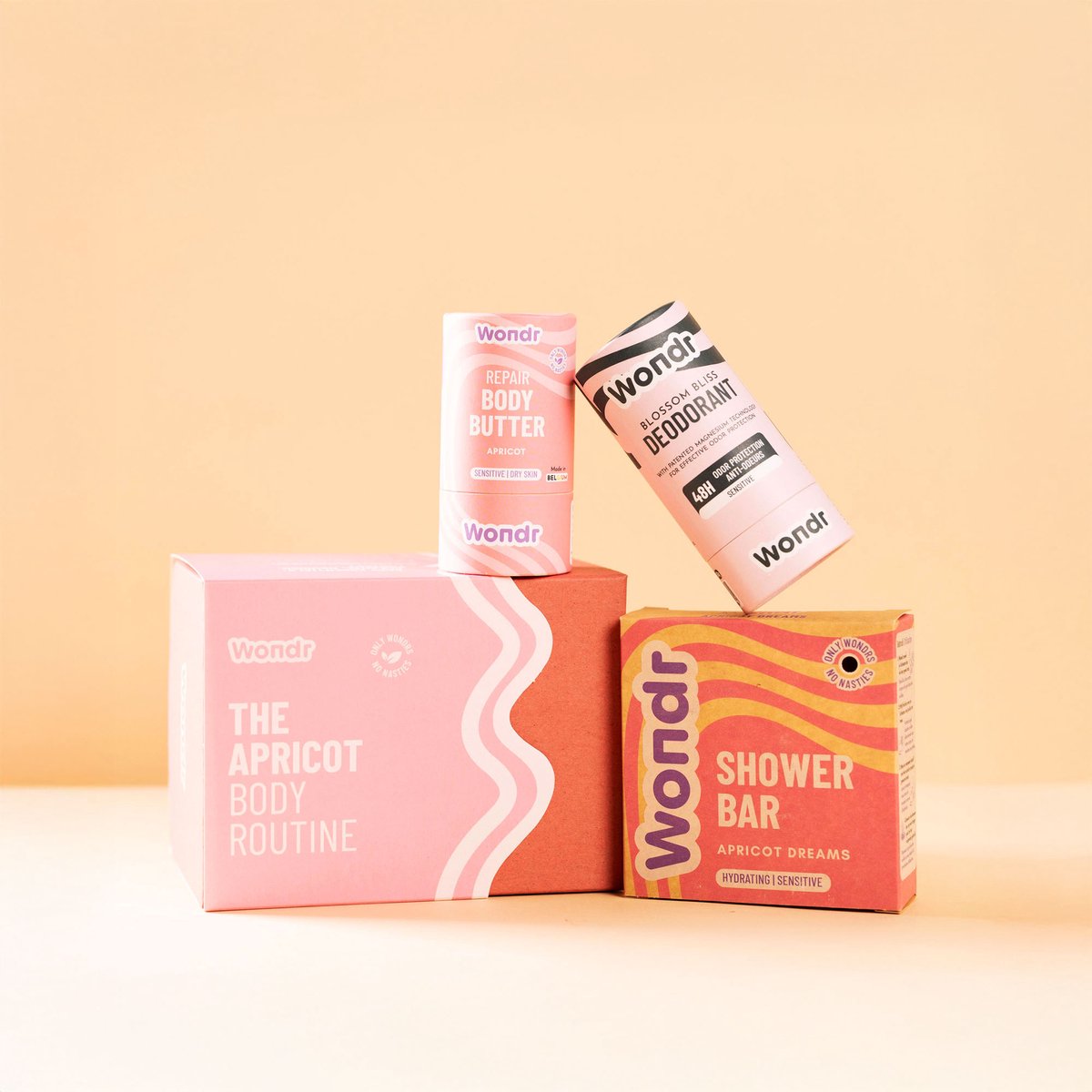 WONDR Gift Set The Apricot Body Routine - Gevoelige Huid