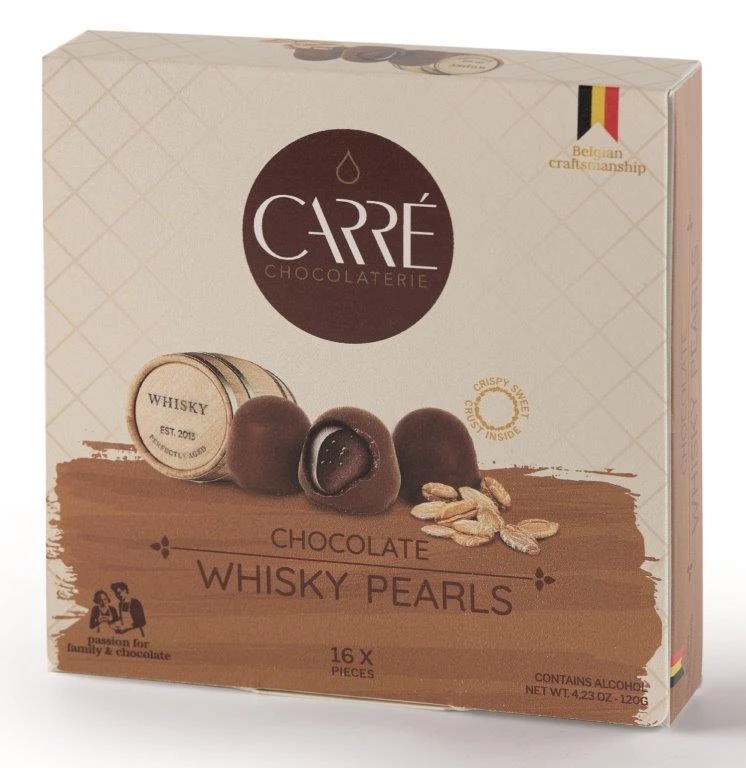 Carré Chocolate Whisky Pearls 120g