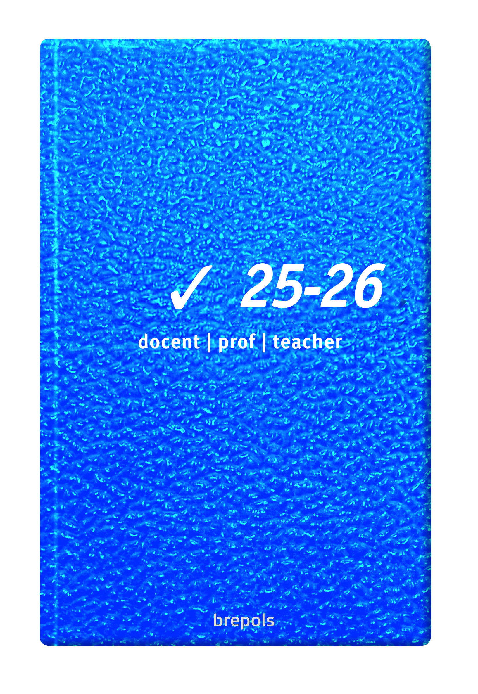 Brepols Schoolagenda 2025-26 Prof Clear 1week/2pag Spiraal Blauw 8.9x16 cm