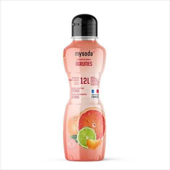 Mysoda Siroop 500ml Agrumes voor 12l Frisdrank - PET-fles