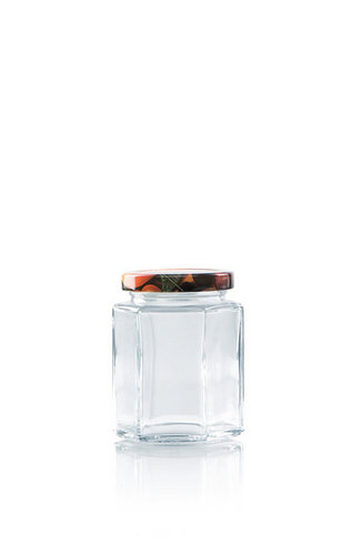 Axy Confituurbokaal 191ml set 7 stuks - Hoekig - met Fruitdeksel