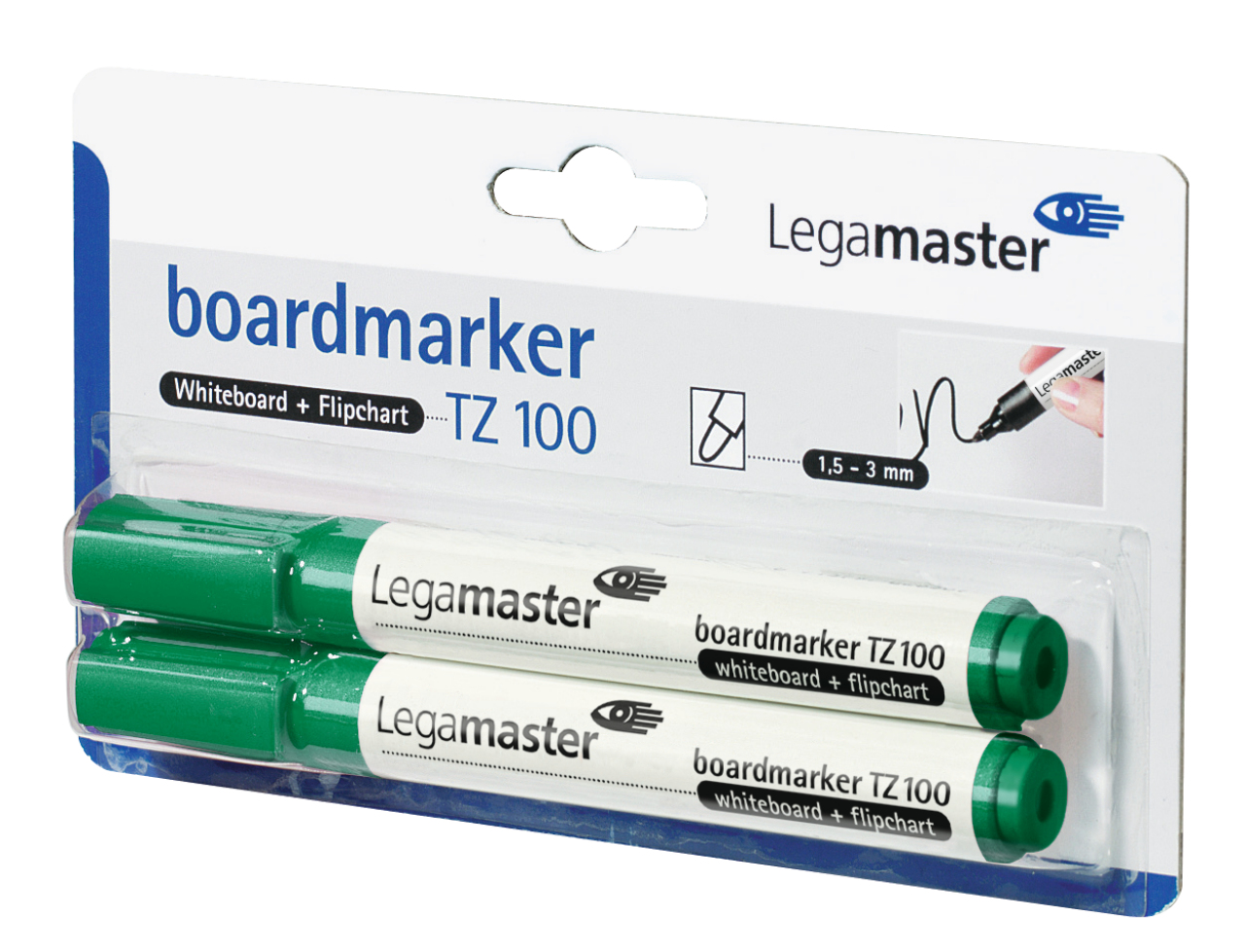 Legamaster Boardmarker TZ100 Groen 2 stuks Whiteboard/Flipchart