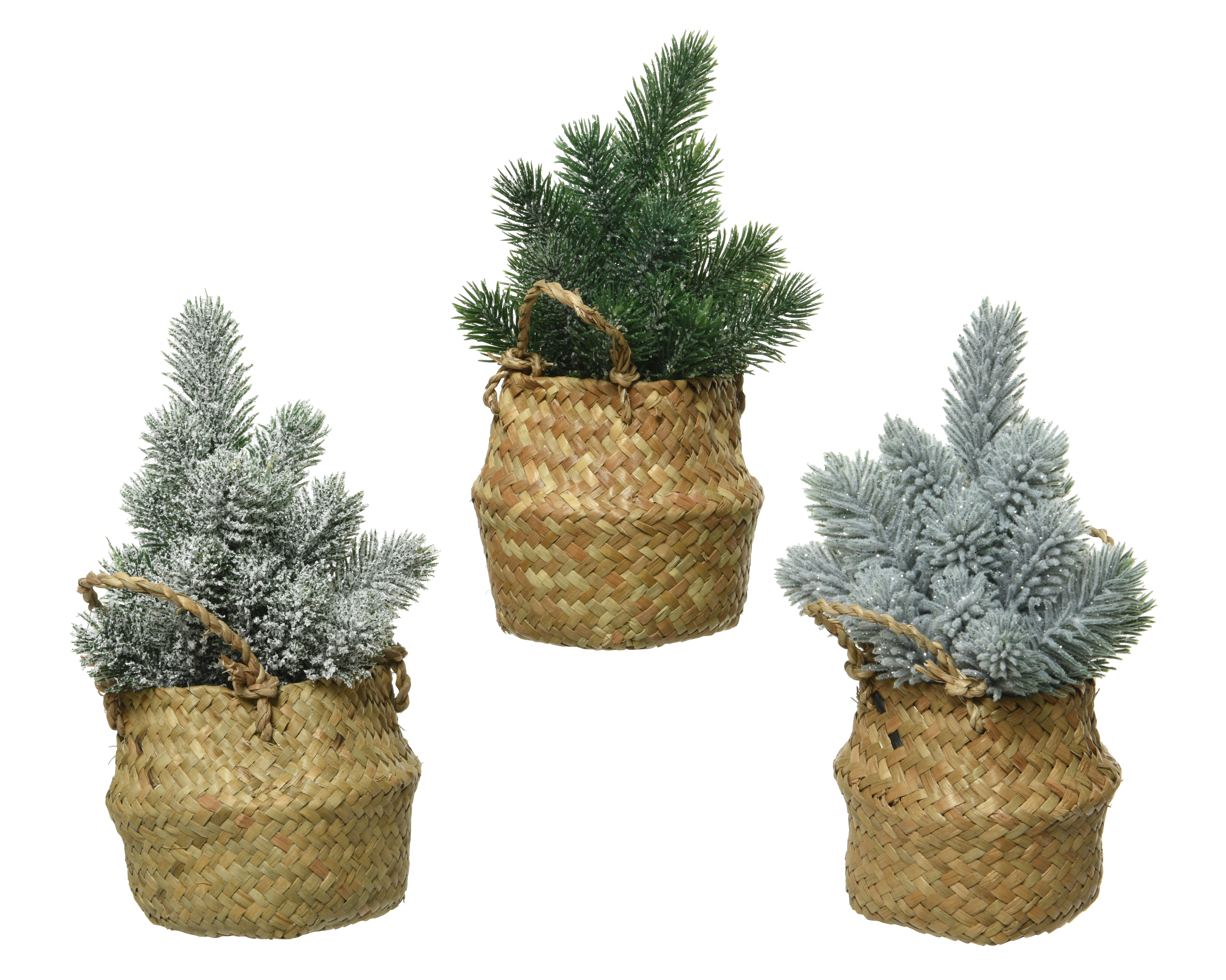 Deco Kerstboom Mini 13x24 cm Glitter/Snow/Frost - assorti - prijs per stuk