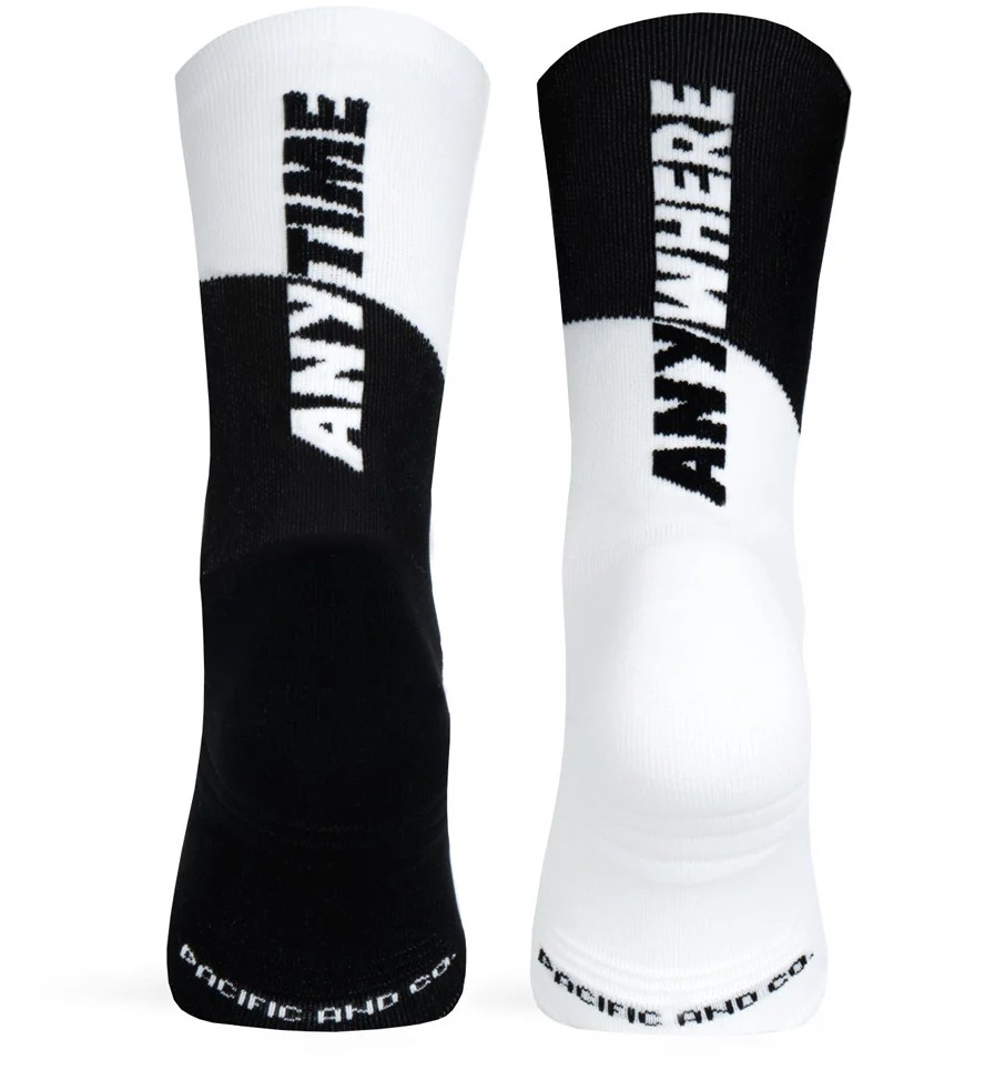 Pacific and Co Sportsokken Unisex Anytime Black/White - S/M - 37-41