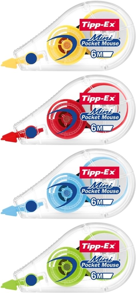 BIC Tipp-Ex Mini Pocket Mouse 6m Correctietape - Prijs Per Stuk