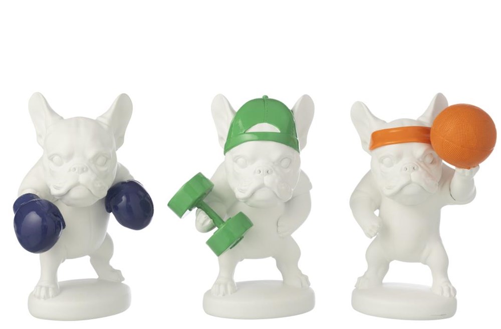 J-Line Bulldog Sport 18.5x11x25 cm -assorti - prijs per stuk