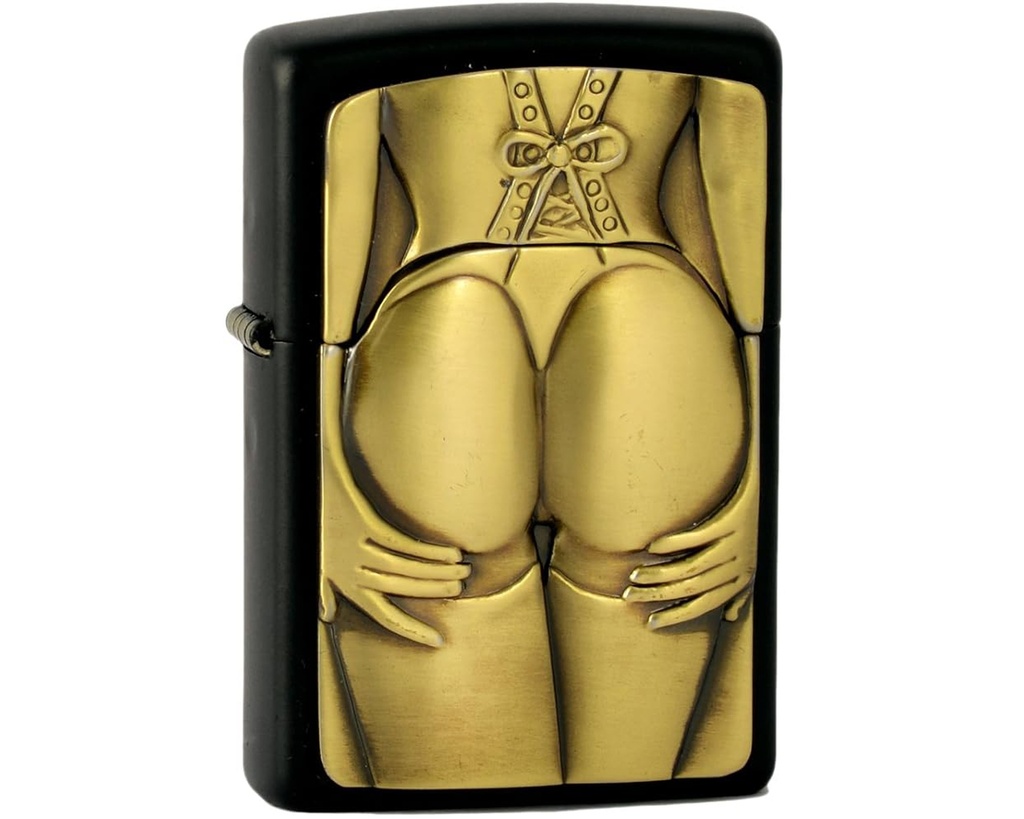 Zippo Aansteker Gold Stocking Girl