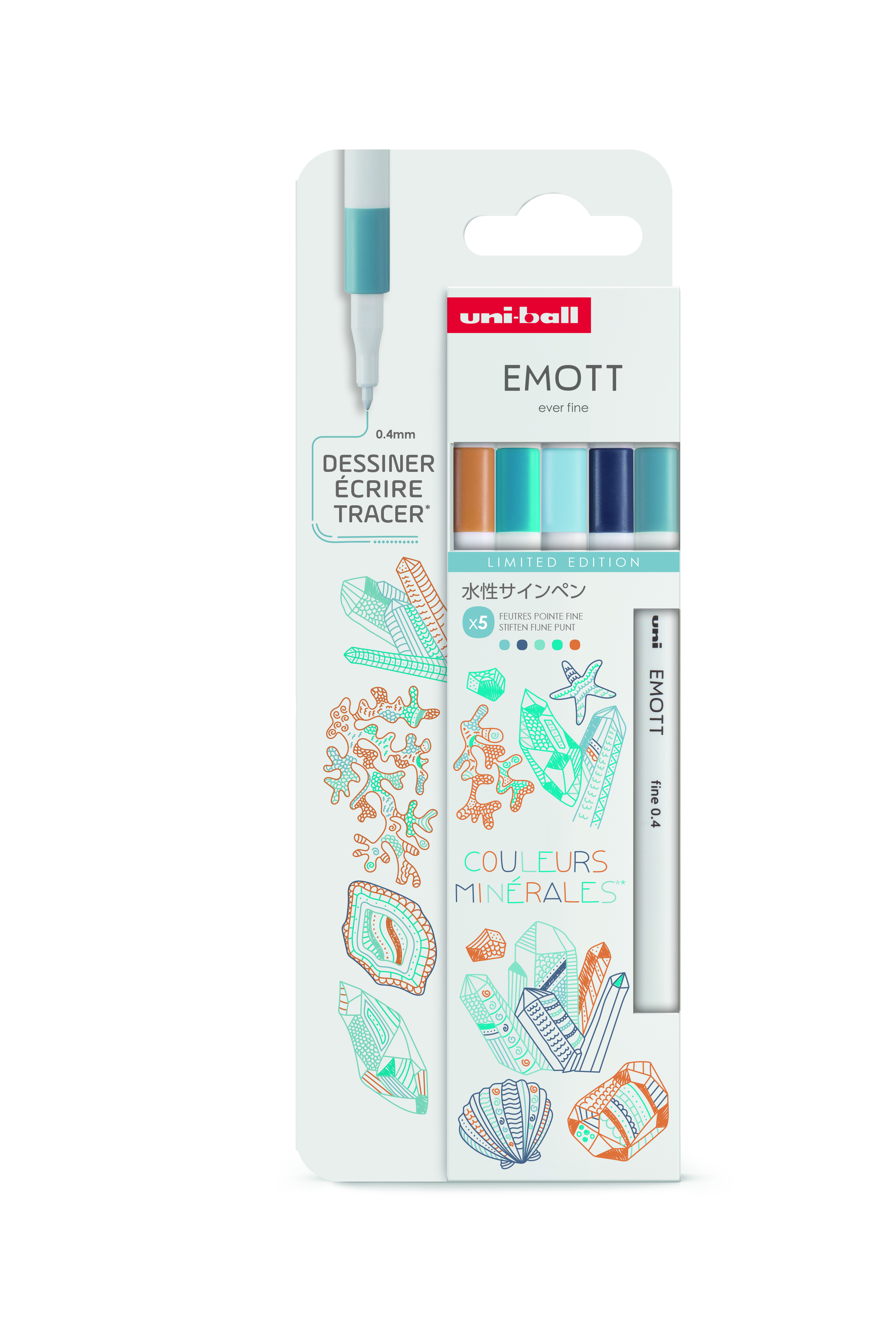 Emott Schrijfstift set Couleurs Minerales 5 stuks - Limited Edition