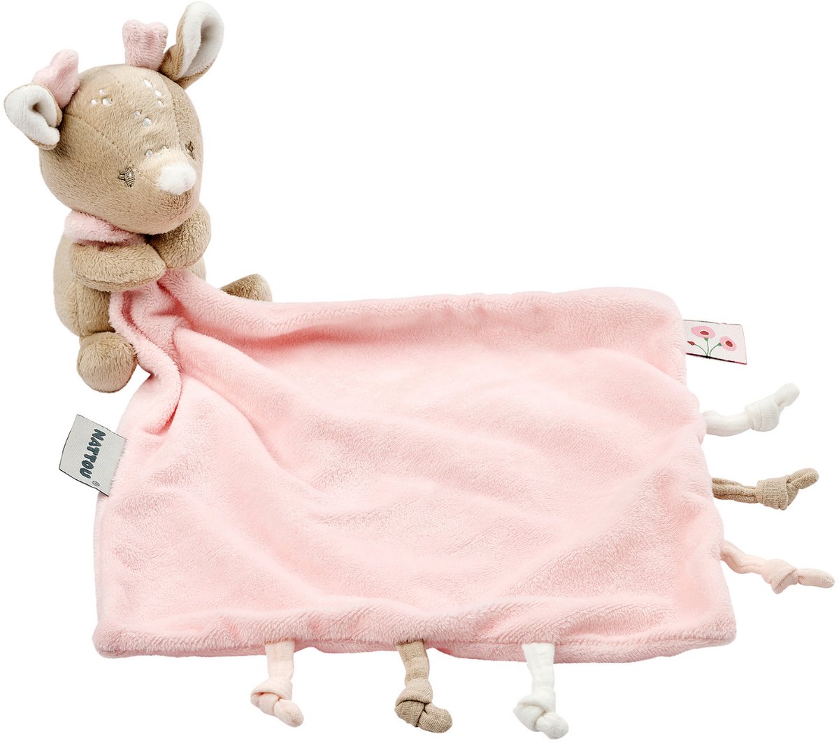 Nattou FanFan Knuffeldoekje Doudou Hertje Beige 27x27 cm
