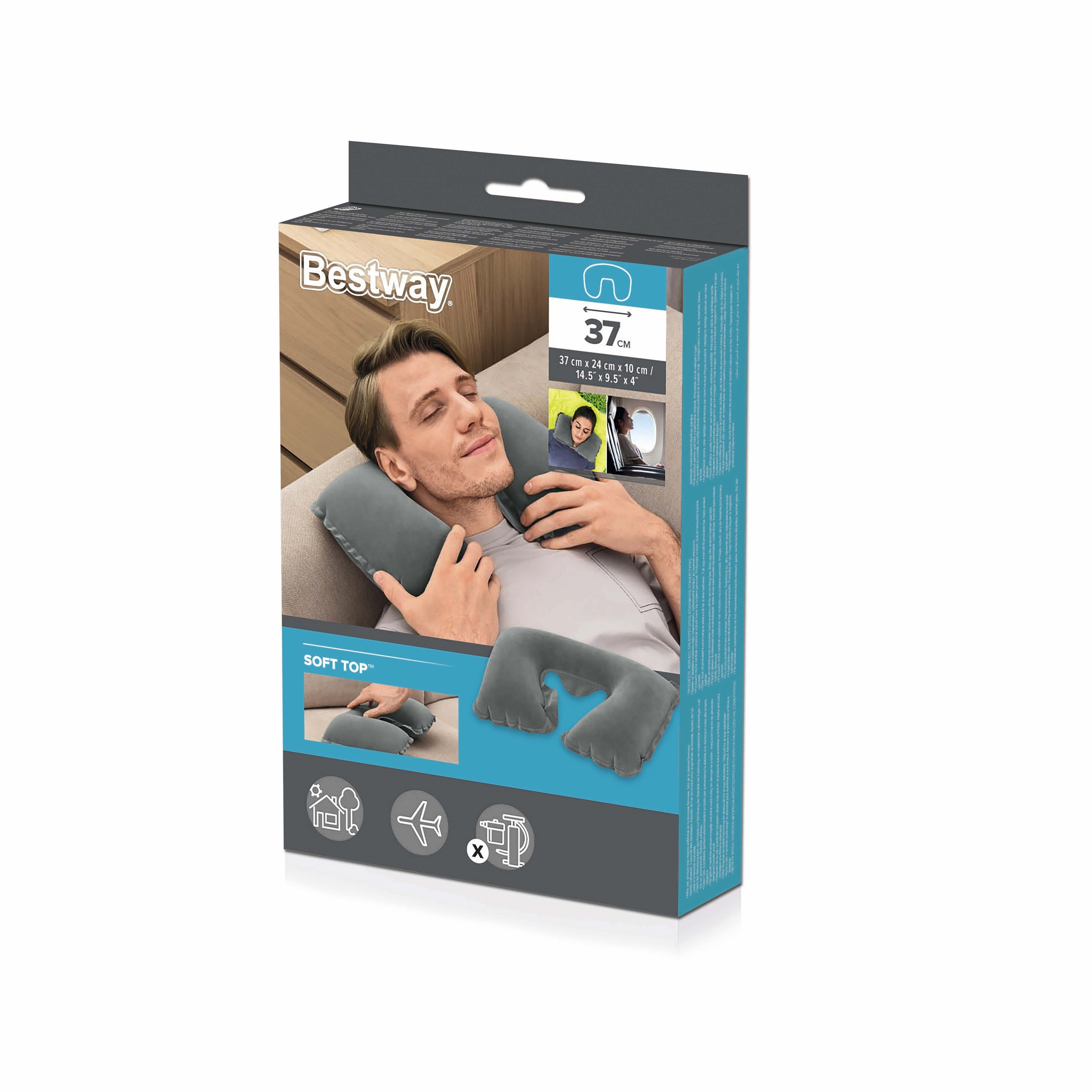 Bestway Flocked nekkussen voor op reis