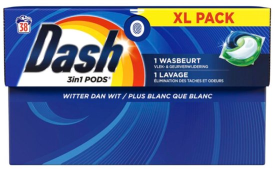 Dash Wasmiddel Pods Regular 38 stuks