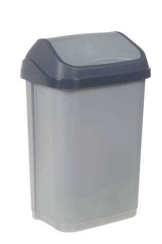 Keeeper Vuilbak Swing Bin 25l Zilvergrijs - 33.5x25.5x53.5 cm