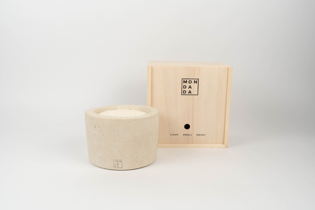 Mon Dada Geurkaars Urban Desert M - Black Sea - 18x12 cm - Beton
